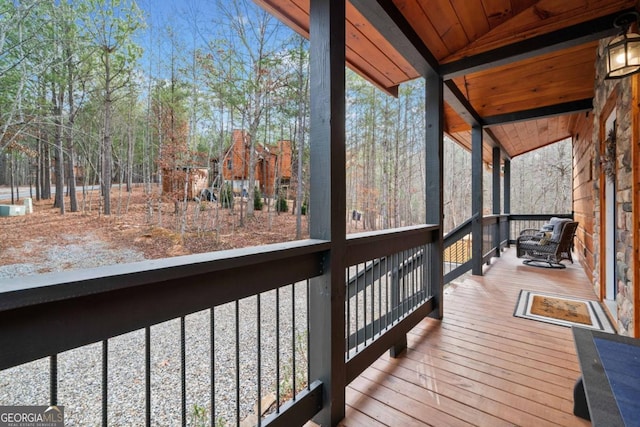 view of wooden terrace