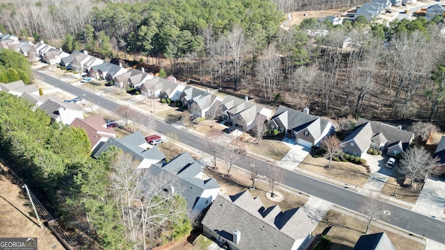 aerial view with a residential view