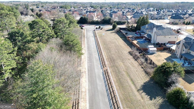 drone / aerial view featuring a residential view