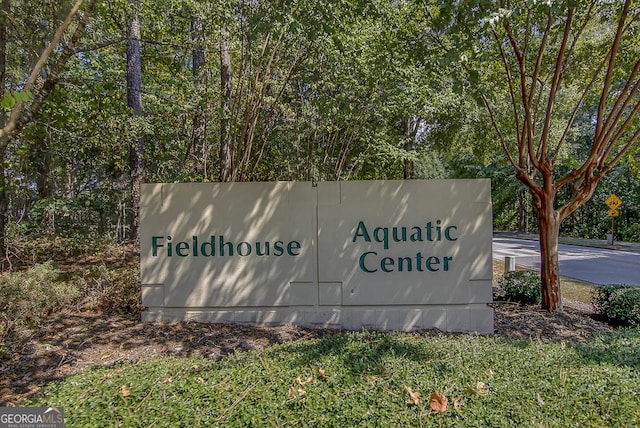 view of community sign