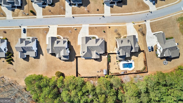 drone / aerial view with a residential view