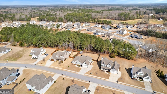 drone / aerial view with a residential view