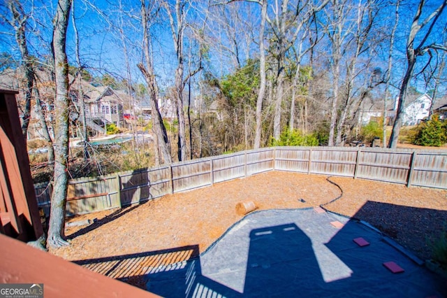 view of patio featuring a fenced backyard