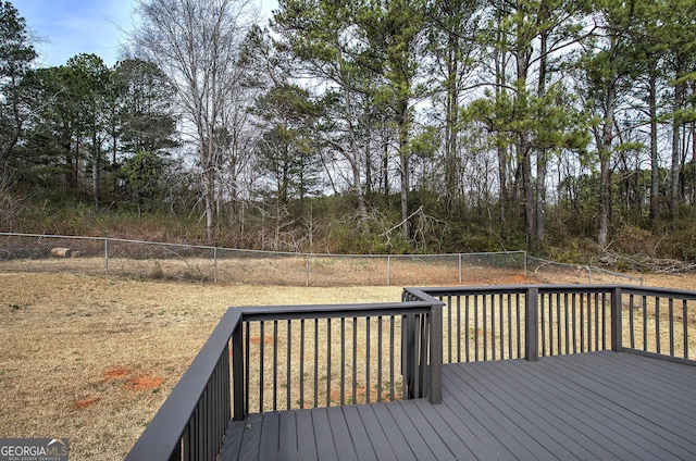 deck with fence