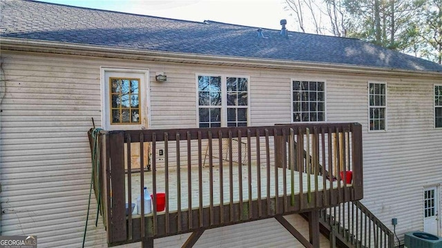 wooden deck with stairway