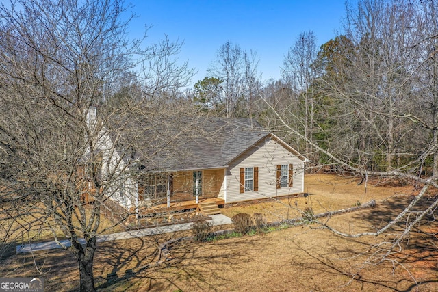 view of front of property with a porch