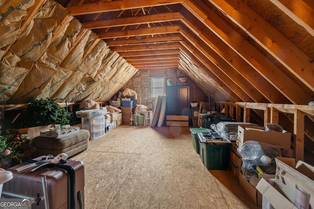 view of attic