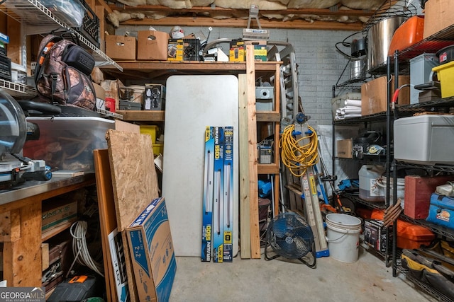 view of storage room