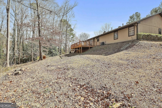 exterior space featuring a wooden deck