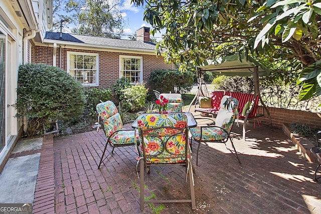 view of patio with fence