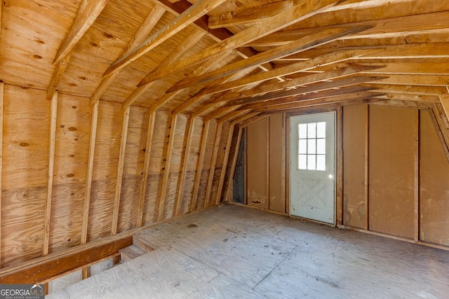 view of attic