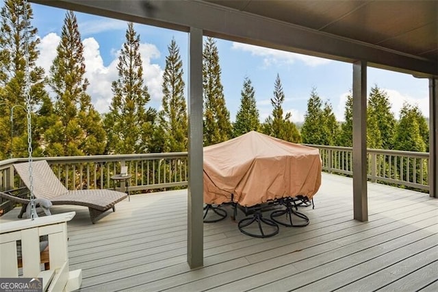 view of wooden deck