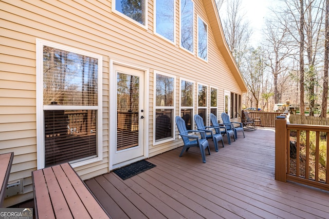 view of wooden terrace