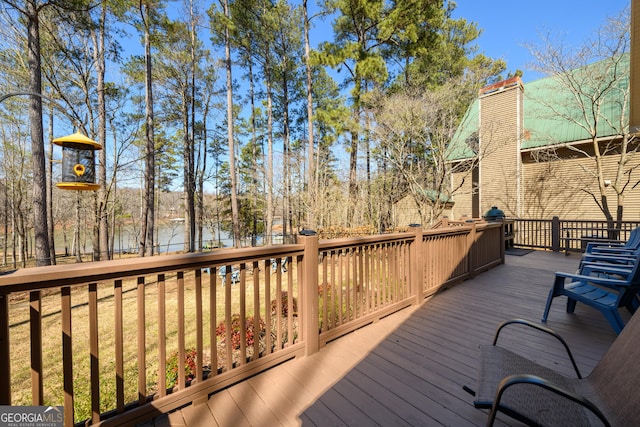 view of wooden terrace