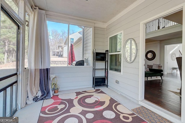 view of sunroom