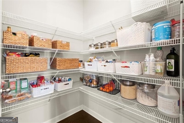 view of pantry