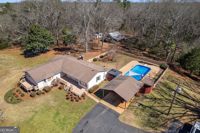 birds eye view of property