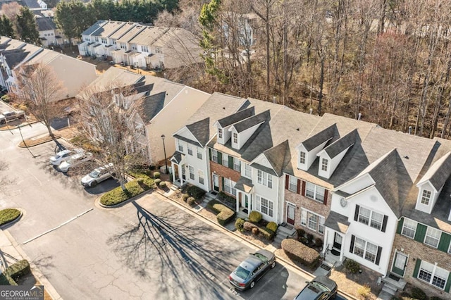 aerial view with a residential view