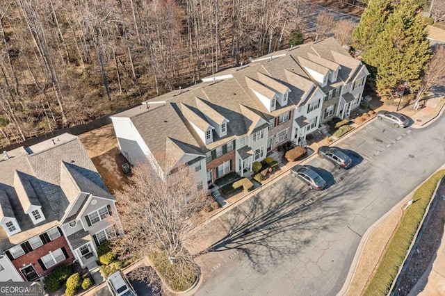 drone / aerial view with a residential view