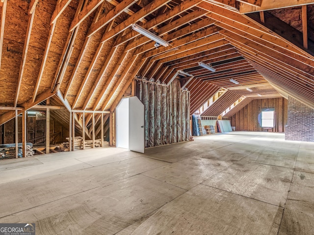 view of attic