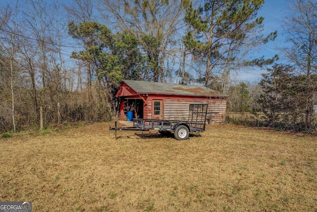 view of outbuilding featuring an outdoor structure