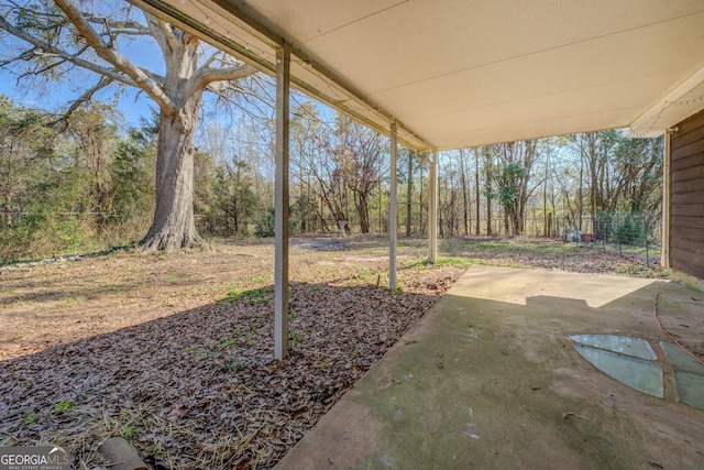 view of yard with a patio