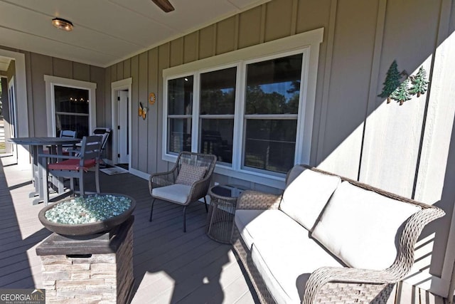 view of patio with outdoor dining area