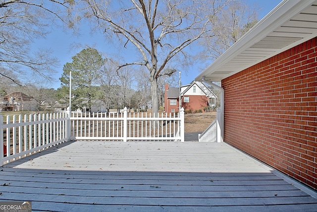 wooden deck with fence