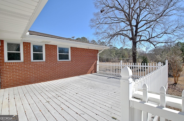 deck with fence