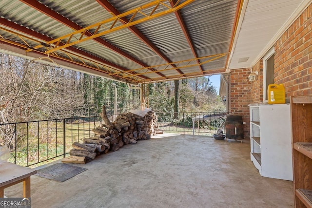 view of patio / terrace with a grill