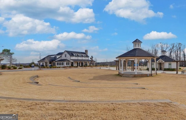 view of property's community with a gazebo