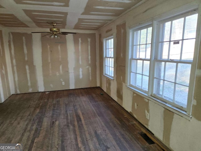 interior space featuring visible vents and wood finished floors