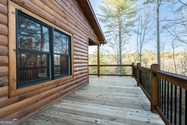 view of wooden terrace