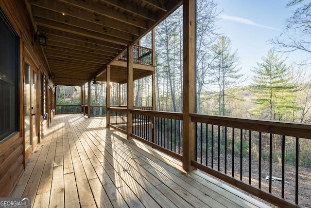 view of wooden terrace