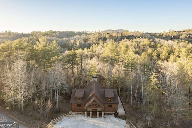 aerial view with a view of trees