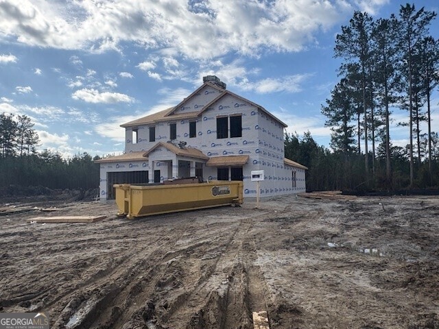 view of rear view of property