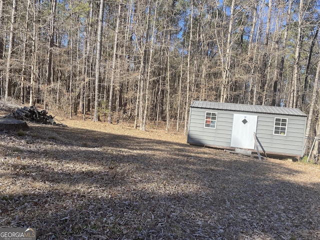 view of shed