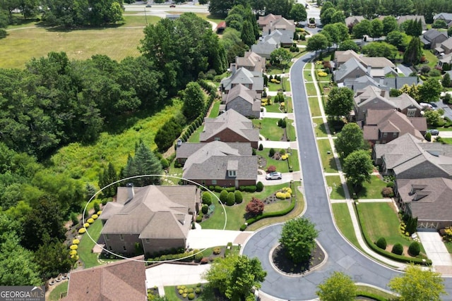 birds eye view of property featuring a residential view