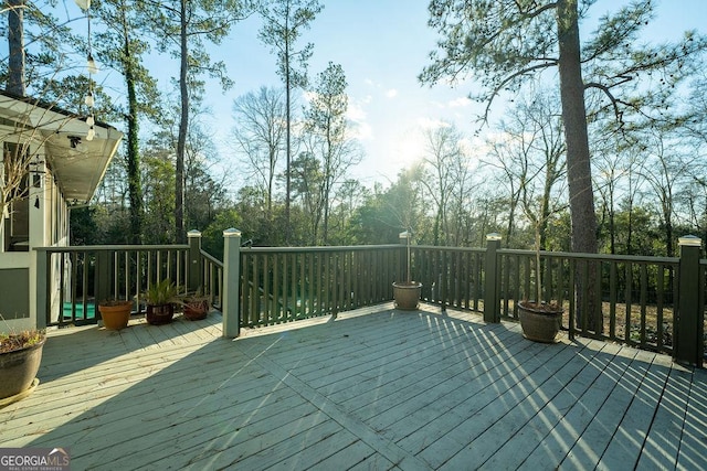 view of wooden deck