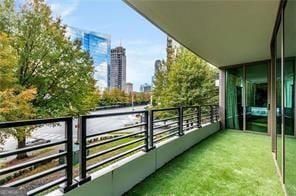 balcony featuring a view of city