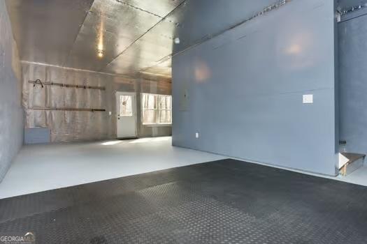 interior space with concrete floors