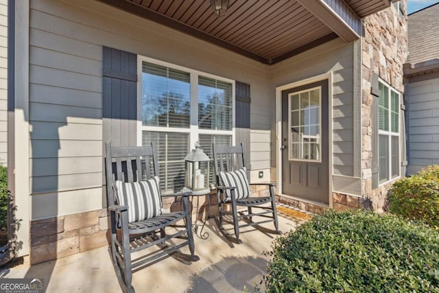 view of patio with covered porch