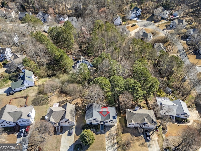 bird's eye view featuring a residential view