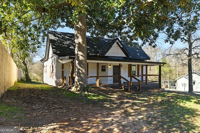 view of front of home with a porch