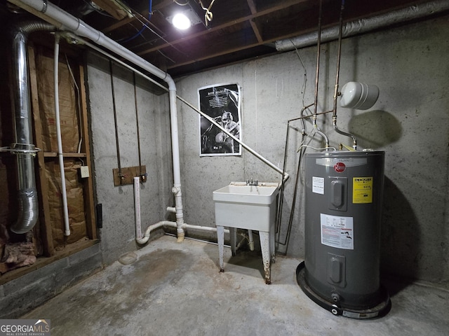 utilities featuring electric water heater