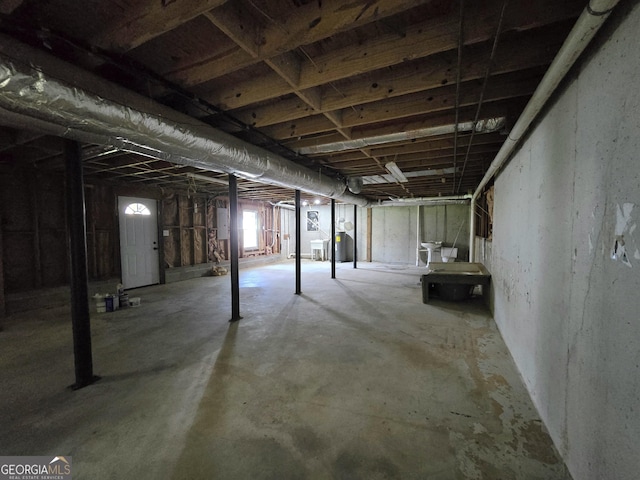 view of basement