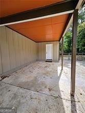 view of patio / terrace with a carport