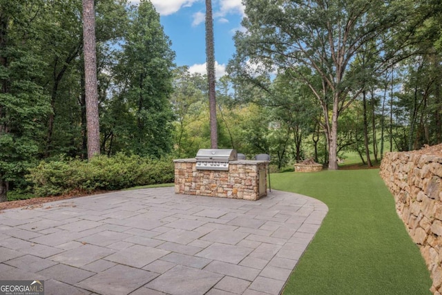 view of patio / terrace with area for grilling