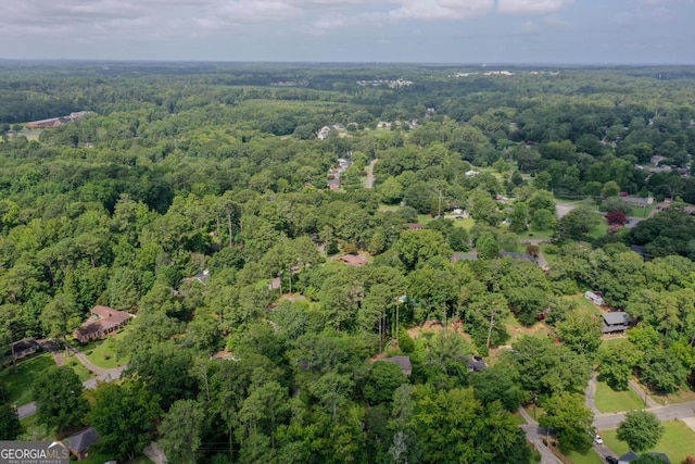 aerial view with a forest view