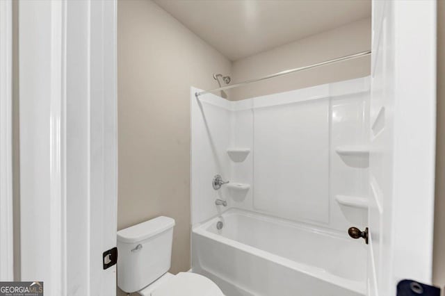 full bath with bathing tub / shower combination and toilet